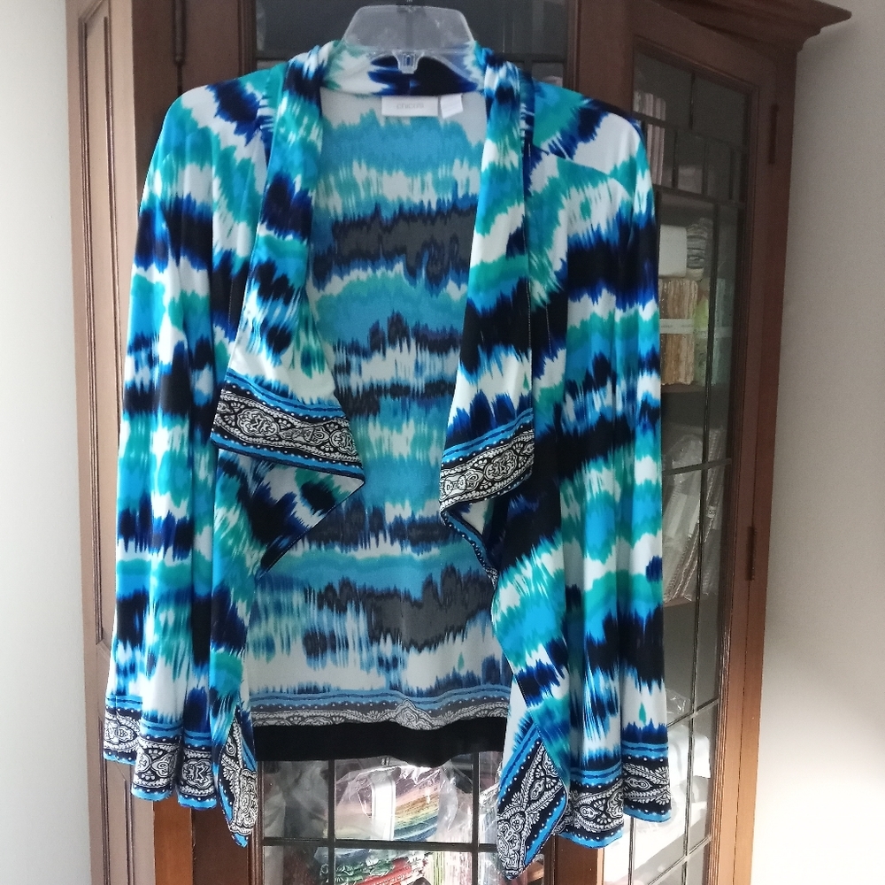 Chico's Open Drape Front Jacket Size 3/ L/XL /B7